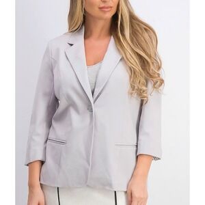 NWT 41 Hawthorn‎ Women's Everett Ponte Blazer, Light Grey Size Large Stitch Fix